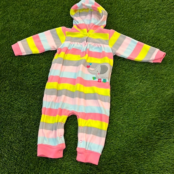 Carters Fleece One Piece Hooded - Picture 1 of 3